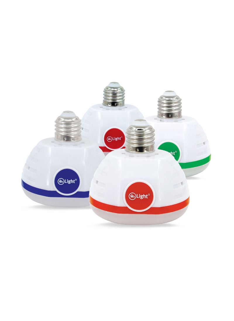 Mr. Light - 4 In 1 Combo Rechargeable LED Lamp Bulb Lives Up To 20X Longer Working Time 3 To 4 Hours With Converter Socket - Image 1