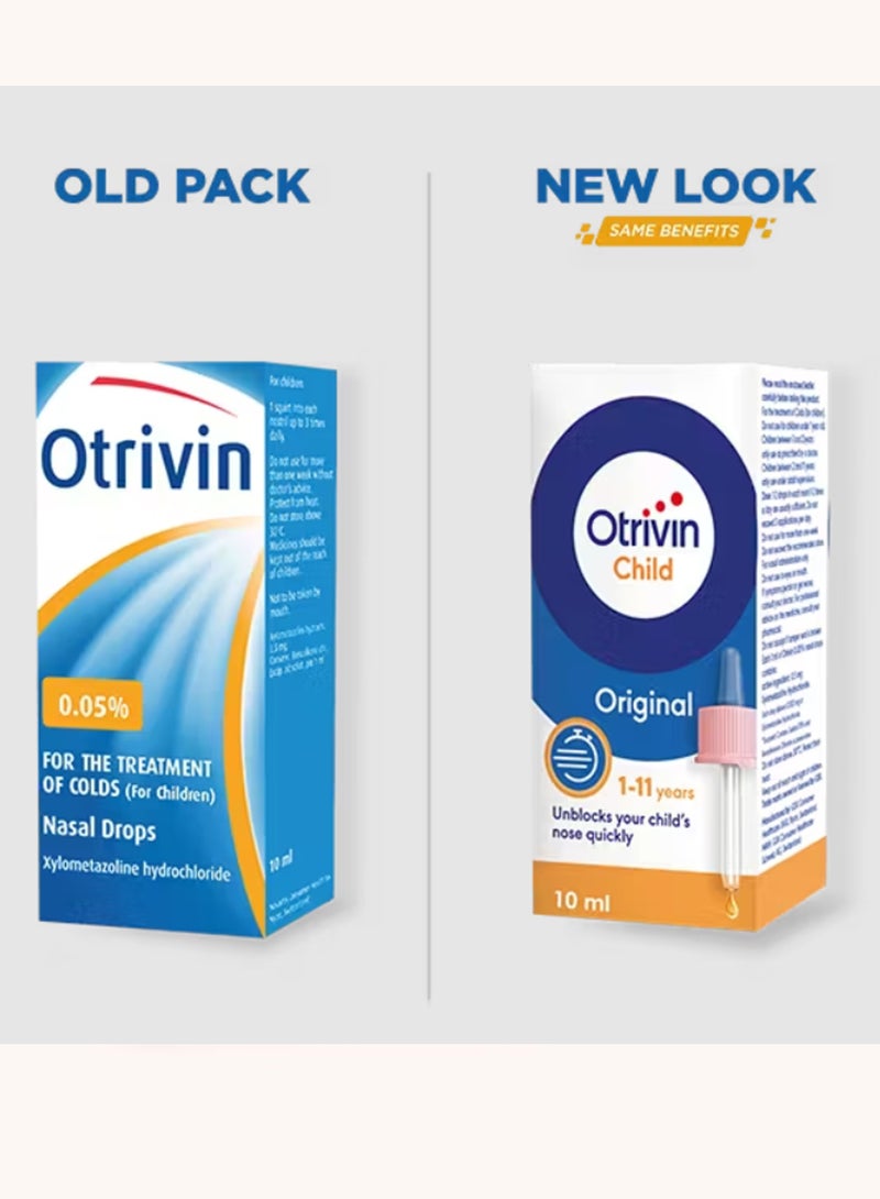 أوتريفين 0.05% Children Original Nasal Drops 10ml - Image 2