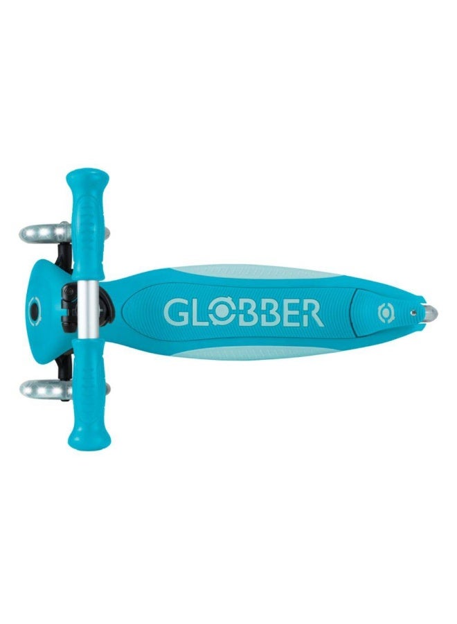 GLOBBER سكوتر جلوبر إيلت لايتس القابل للطي بعجلات 3 (أزرق) - Image 1