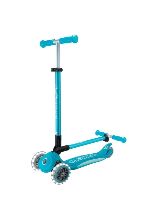 GLOBBER سكوتر جلوبر إيلت لايتس القابل للطي بعجلات 3 (أزرق) - Image 2