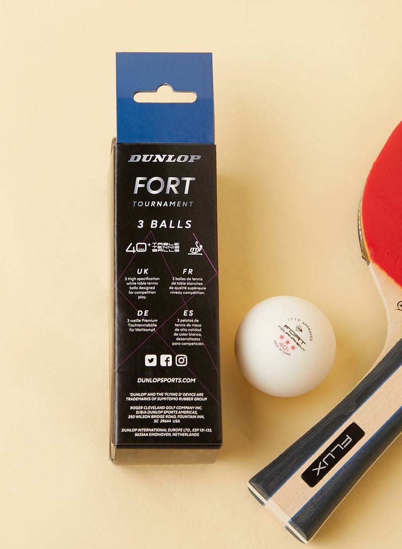 Dlop 40 Fort Trnmnt Table Tennis Ball, 3 Ball Box