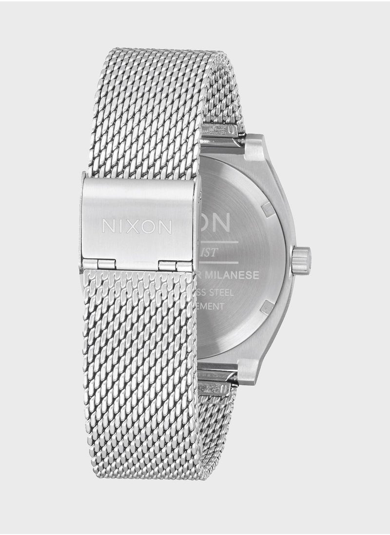 NIXON - Time Teller Milanese All Silver Watch - Image 1