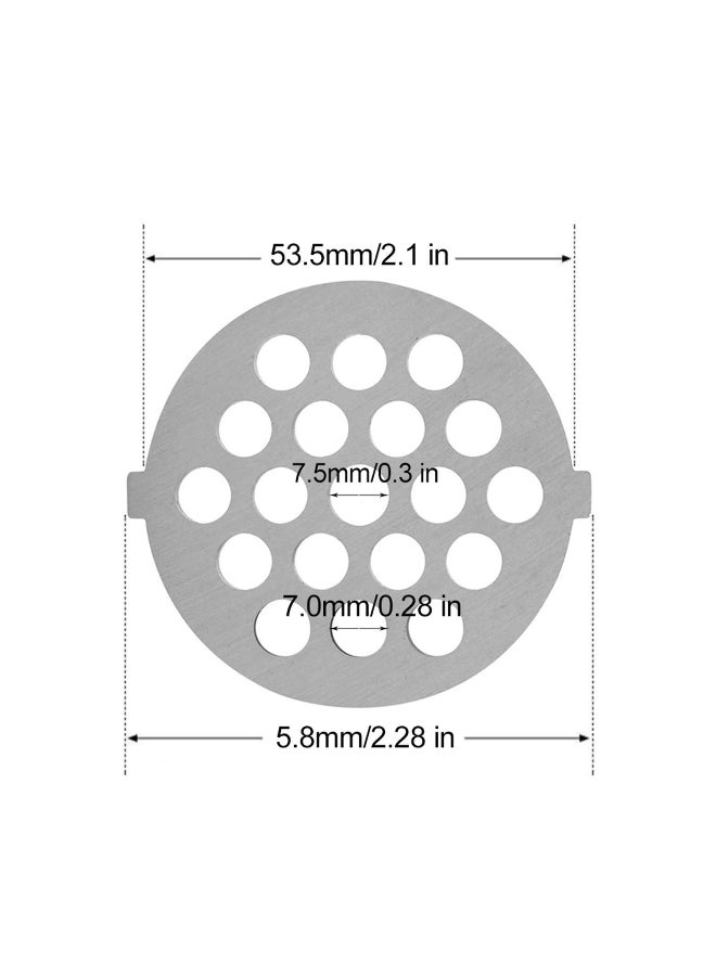 Stainless Steel Meat Grinder Plate Discs Plate Blade Mincer Plate Meat Grinder Replacement Accessories for Kitchen  - Image 1