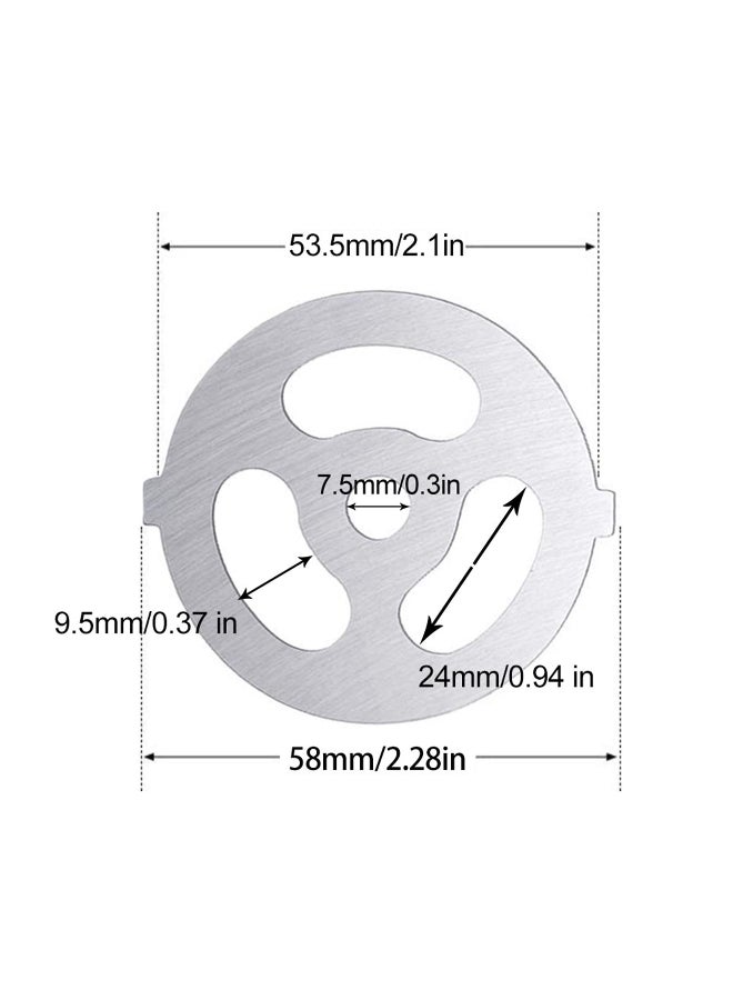 Stainless Steel Meat Grinder Plate Discs Plate Blade Mincer Plate Meat Grinder Replacement Accessories for Kitchen  - Image 3