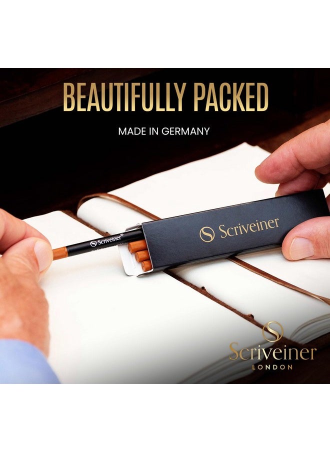 Scriveiner - Rollerball Refill Blue Medium - 4 Rollerball Refills Designed For Scriveiner Pens - Safety Ceramic Non Dry Roller Pen Refill M - Schmidt 888 Size - Made In Germany - Image 1