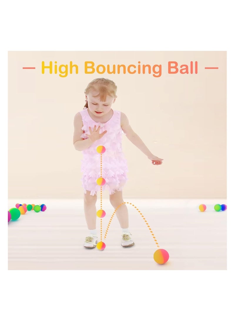JOLLITY LLC كرات مرتدة مقاس 3.04 سم للأطفال هدايا حفلات عيد الميلاد ألعاب صغيرة ملونة هدايا عيد الميلاد للأطفال حشوات بيناتا 75 قطعة - Image 2