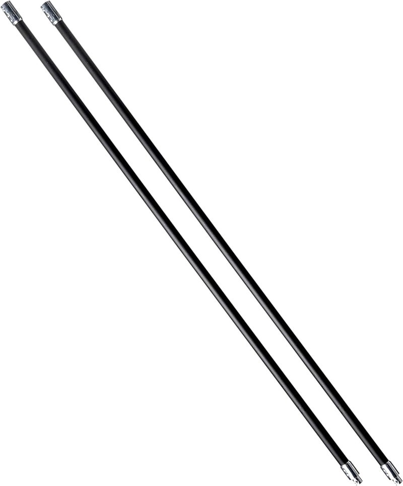 Gardus SootEater Rotary Chimney Rod Set - 6' Rotary Black Chimney Cleaner Extension Rods Kit w/a Quick-Connect System, for Long Chimney Pole, CRD307. - Image 1