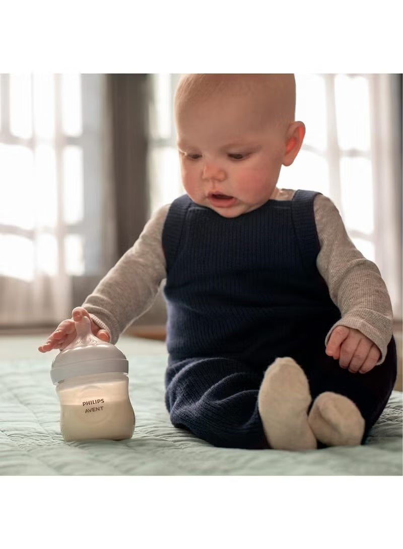 فيليبس زجاجة رضاعة للأطفال حديثي الولادة من ناتشورال ريسبونس، سعة 125 مل، مناسبة للأطفال من عمر 0 ​​شهر فما فوق، قطعتان - Image 5