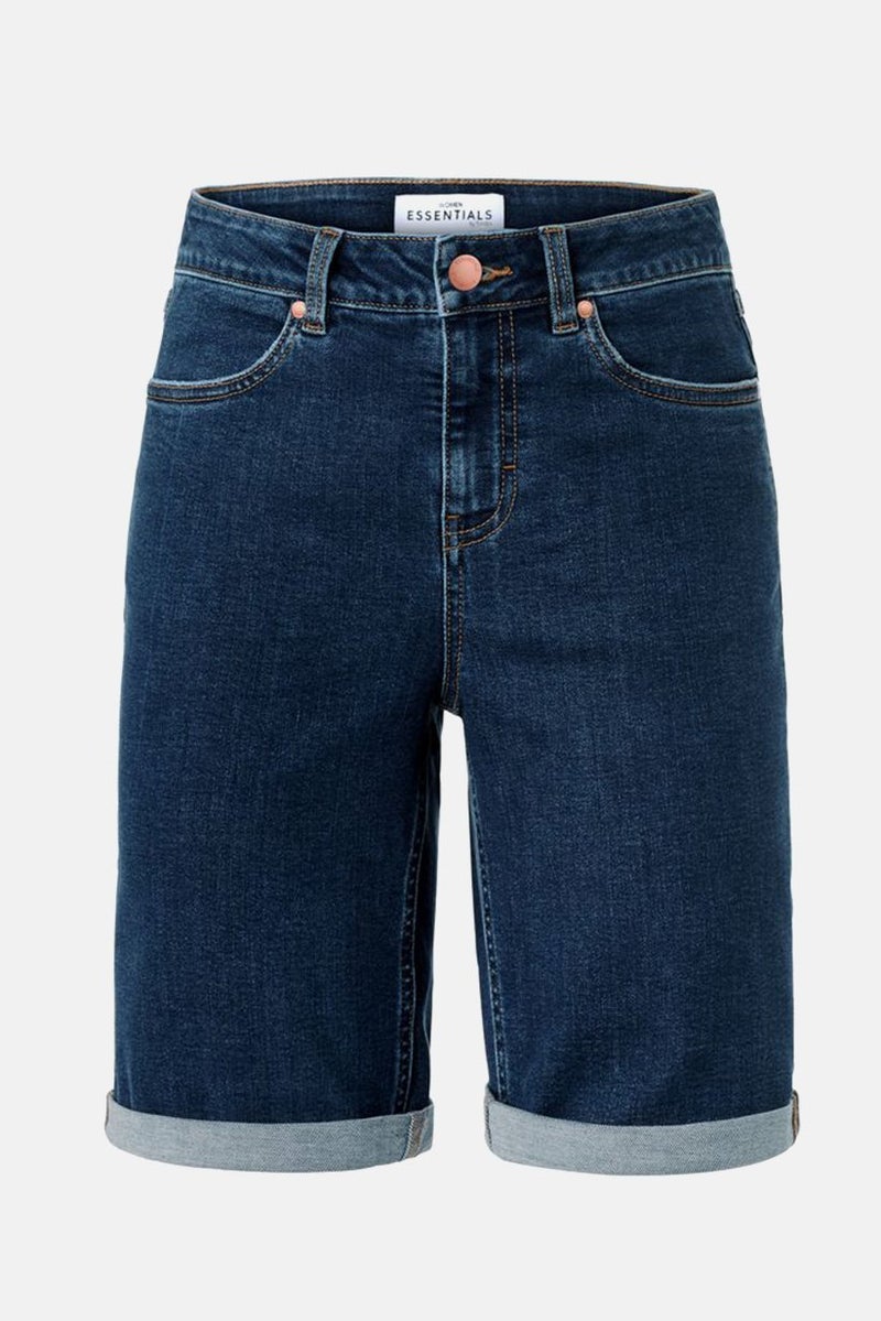 Tchibo شورتات جينز داكنة للنساء، أزرق بحري - Image 3