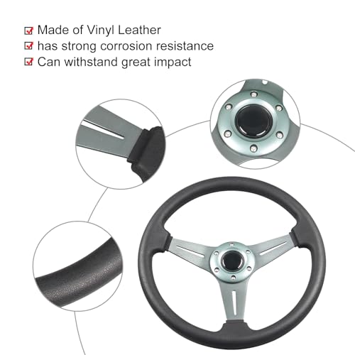 YEHICY 350mm/13.8”Sport Steering Wheel Aluminum Alloy Titanium Spokes Drift Simulation Racing Game Steering Wheel Universal - Image 5