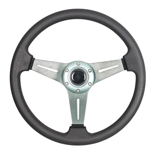 YEHICY 350mm/13.8”Sport Steering Wheel Aluminum Alloy Titanium Spokes Drift Simulation Racing Game Steering Wheel Universal - Image 1