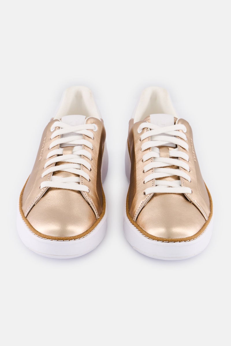COLE HAAN Women Medium Gp Topspin Lace Up Casual Shoes, Bronze - Image 3