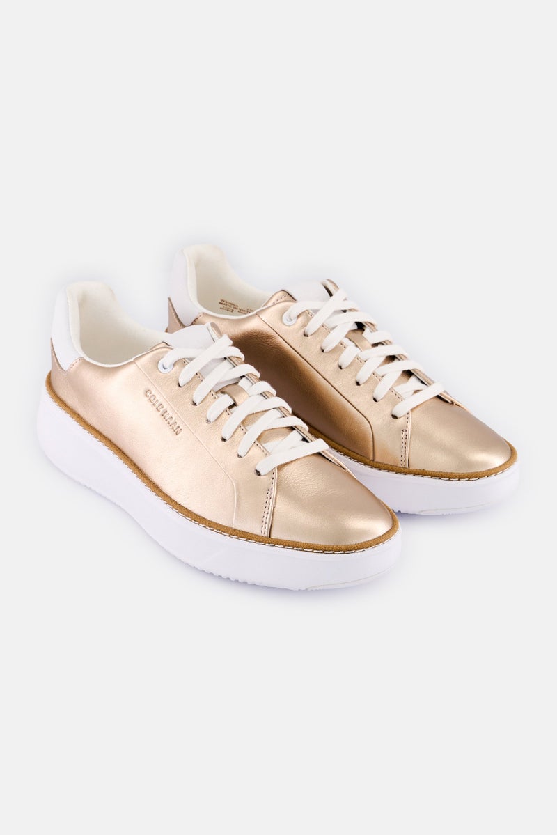 COLE HAAN Women Medium Gp Topspin Lace Up Casual Shoes, Bronze - Image 1