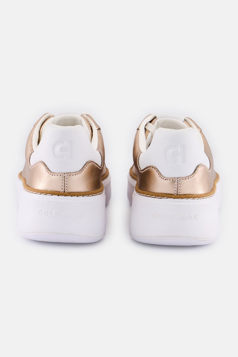 COLE HAAN Women Medium Gp Topspin Lace Up Casual Shoes, Bronze - Image 4