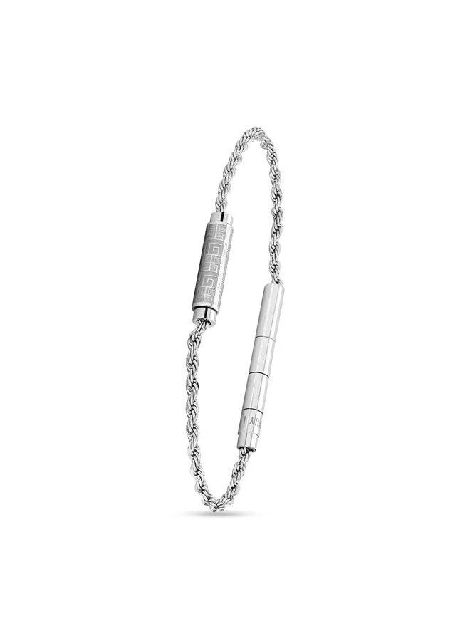 Guy Laroche Pierre Silver Stainless Steel Bracelet for Men