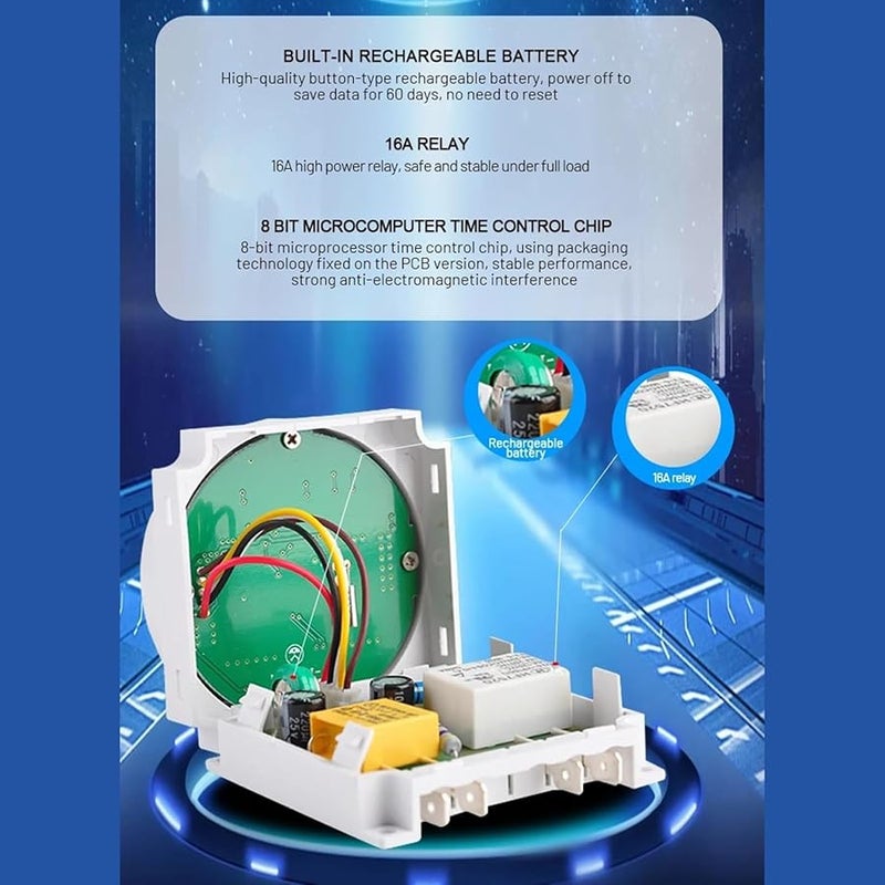 Digital Timer 110V Weekly Programmable for Home Automation Energy Saving - Image 4