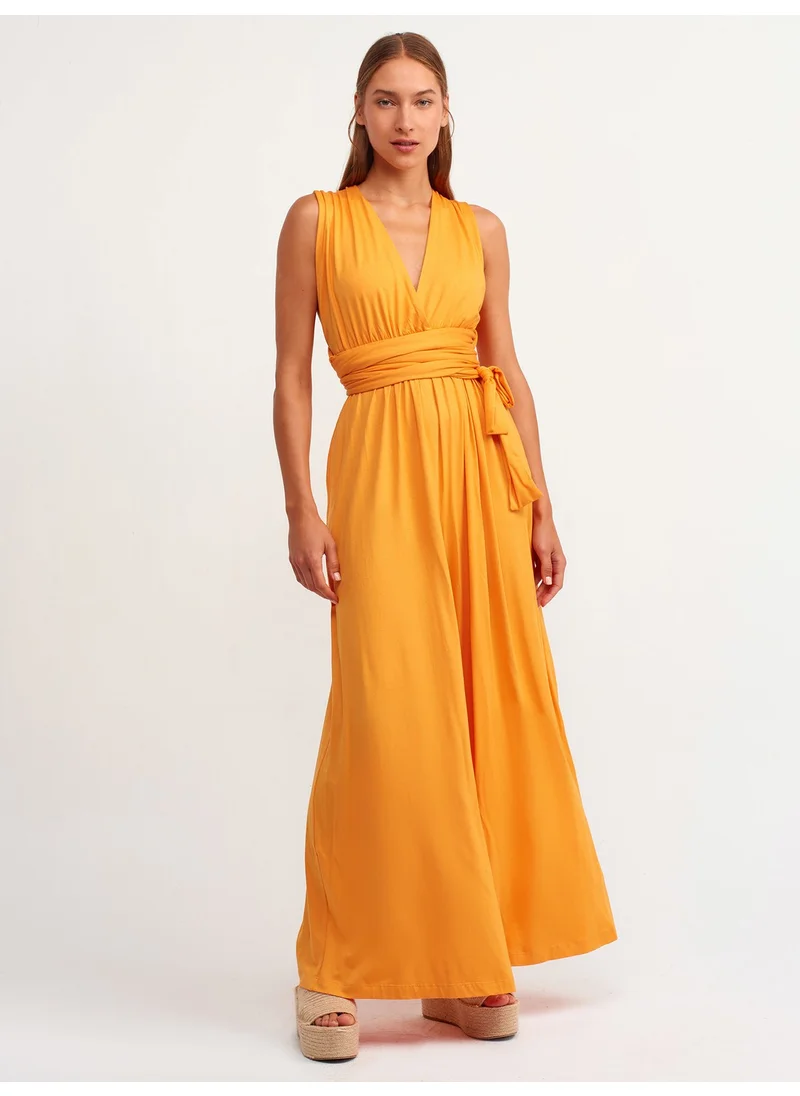 Dilvin 7956 Halter Jumpsuit-Orange