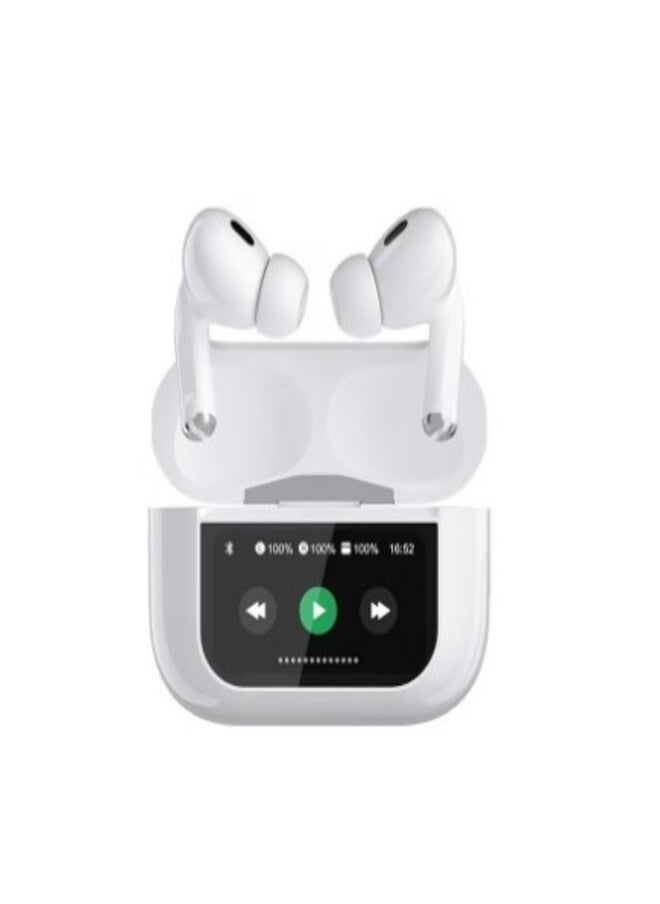 Generic A9 Pro Smart Touch Screen Bluetooth Earphone ANC+ENC Noise Cancelling Wireless Bluetooth Earbuds with LCD Display  - Image 2