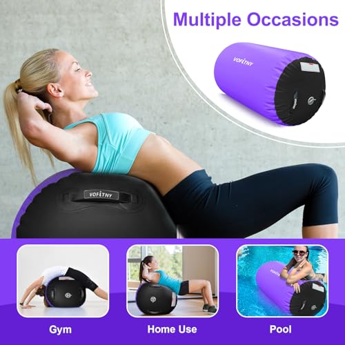 VOFiTNY Inflatable Gymnastics Air Barrel 4L x 3D Tumbling Octagon Mat Roller Backbend Trainer for HomeGym Do Not Include Pump Gymnastics Air Roller for Gymnasts 67 inch And Above Only - Image 3