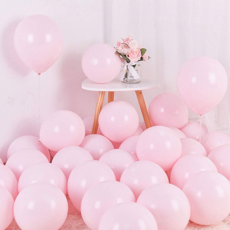 Brontothere Pastel Pink Balloons 12 inch 50pcs Latex Party Balloons Baby Shower Helium Balloons Pink Birthday Balloon - Image 2