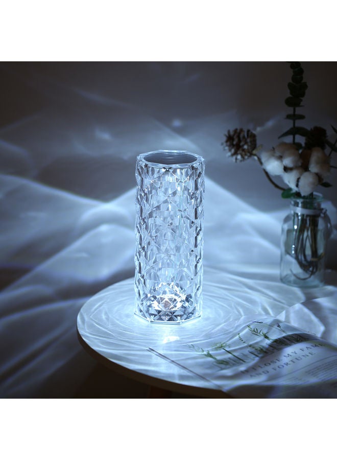 اليشمك مصباح ليلي كريستالي يوضع بجانب السرير, قابل للتعديل ومزود بمنفذ USB شفاف 27x13x13سم - Image 2