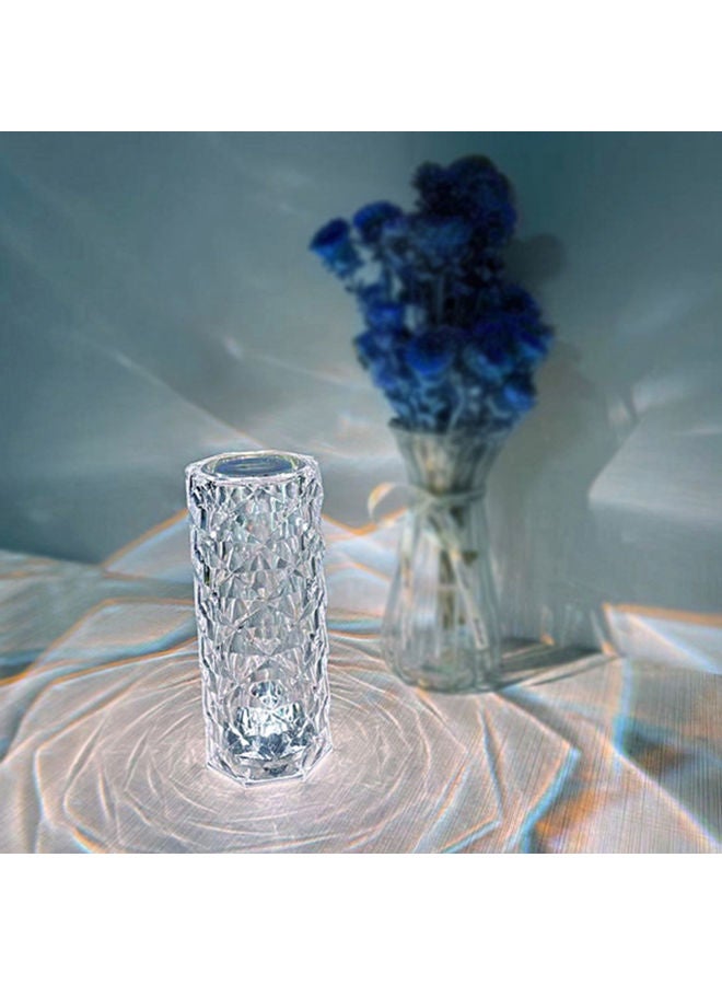 اليشمك مصباح ليلي كريستالي يوضع بجانب السرير, قابل للتعديل ومزود بمنفذ USB شفاف 27x13x13سم - Image 3