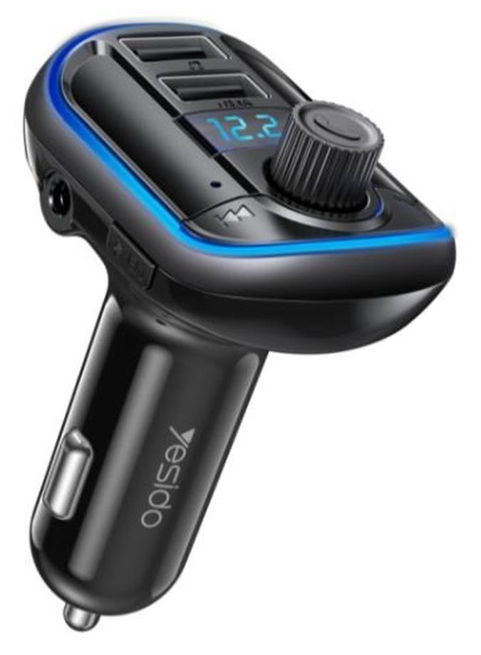 يسيدو Y44 مشغل MP3 بلوتوث شحن تلقائي عالمي U Disk 2 USB شاحن سيارة - Image 1