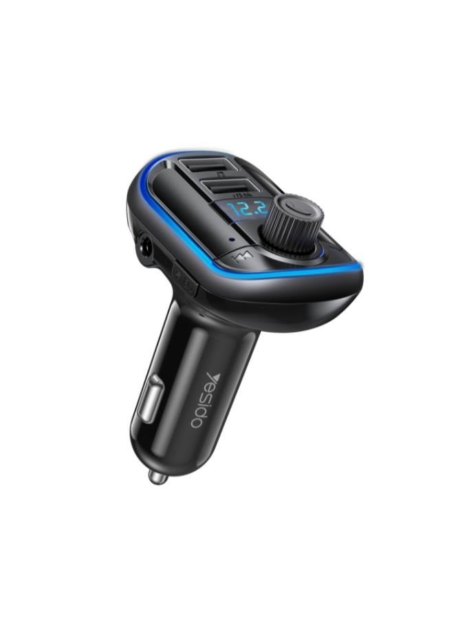 Yesido Y44 MP3 Player Bluetooths  Auto Charge Universal U Disk 2 Usb Car Charger - Image 1