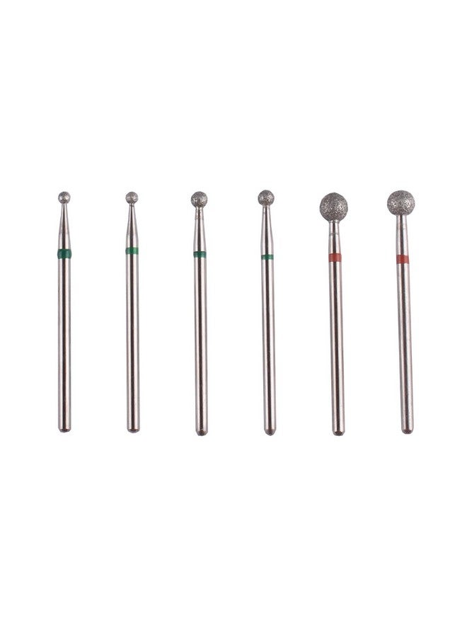 MZCMSL 6pcs Cuticle Drill Bits with Case, Pro Diamond Ball Bit for Manicure Pedicure,3/32 Shank efile bit - Image 1