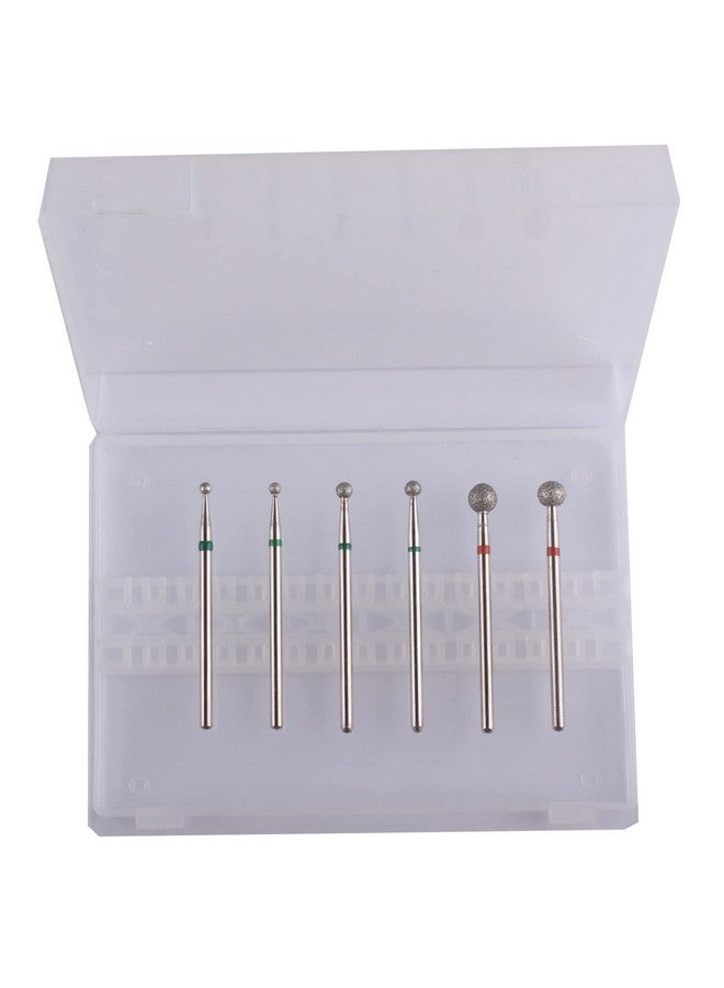 MZCMSL 6pcs Cuticle Drill Bits with Case, Pro Diamond Ball Bit for Manicure Pedicure,3/32 Shank efile bit - Image 3