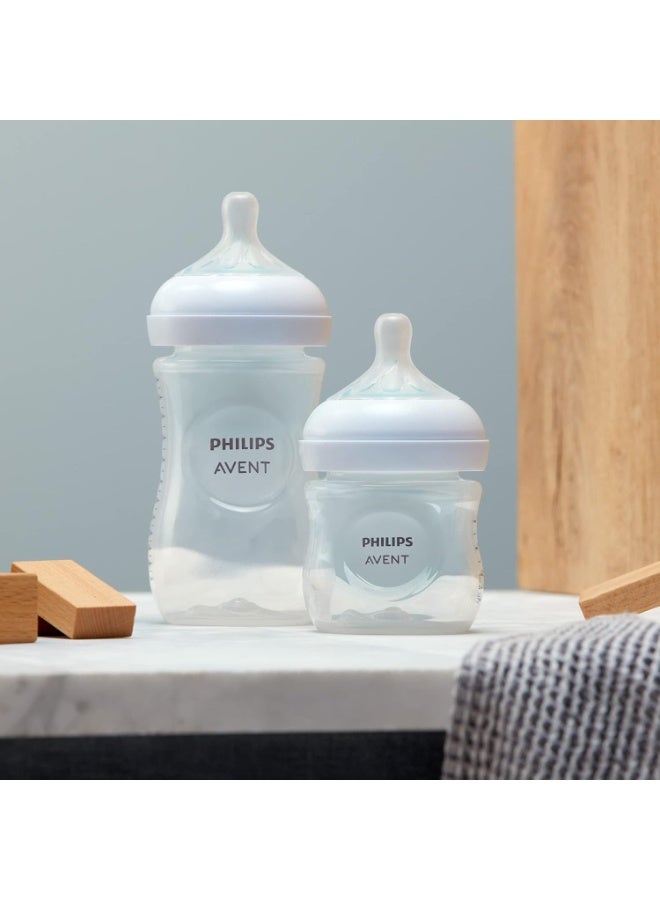 Avent Philips Avent Baby Bottle Newborn Gift Set - 4 Baby Milk Bottles, 2 Extra Nipples, Ultra-Soft Pacifier and Bottle Brush, Babies Aged 0-12 Months+ (Model SCD838/13) - Image 3