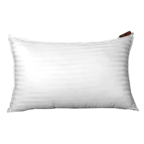 NIVEDHA MATTRESS NIVEDHA MATTRESS Organic Kapok Silk Cotton Semal Ilavam Panju White Striped Standard Pillows Pack of 2 - Image 3