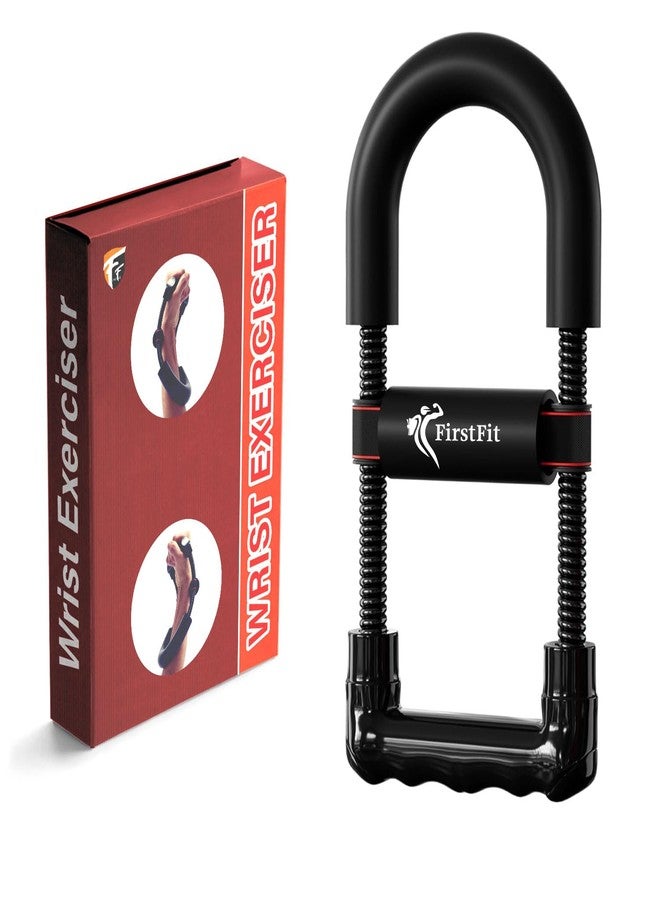 FirstFit Carbon Steel Professional Forearm & Wrist Strengthener, Grip Strength Trainer, Hand Grip Strengthener, Finger Exerciser, Forearm Grip Workout, Black - Image 1