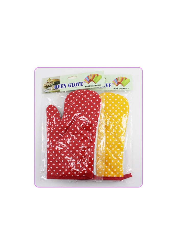 AL QADAH Microwave Oven Glove Cotton - 26cm, Assorted Colors - Image 3