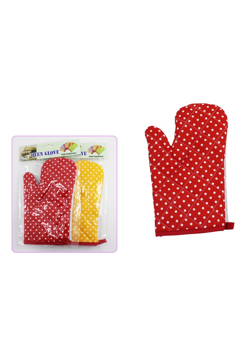 AL QADAH Microwave Oven Glove Cotton - 26cm, Assorted Colors - Image 2