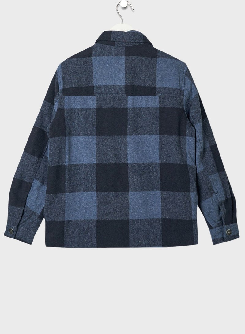 MANGO Kids Check Print Jacket - Image 2