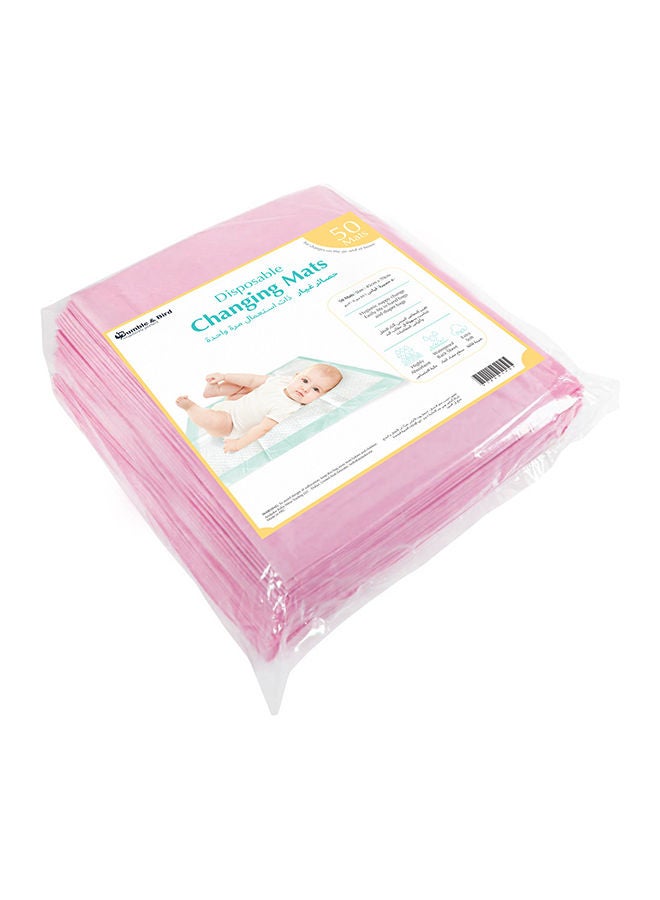 Bumble & Bird Disposable Baby Changing Mat Pack Of 50 Pink - Image 2