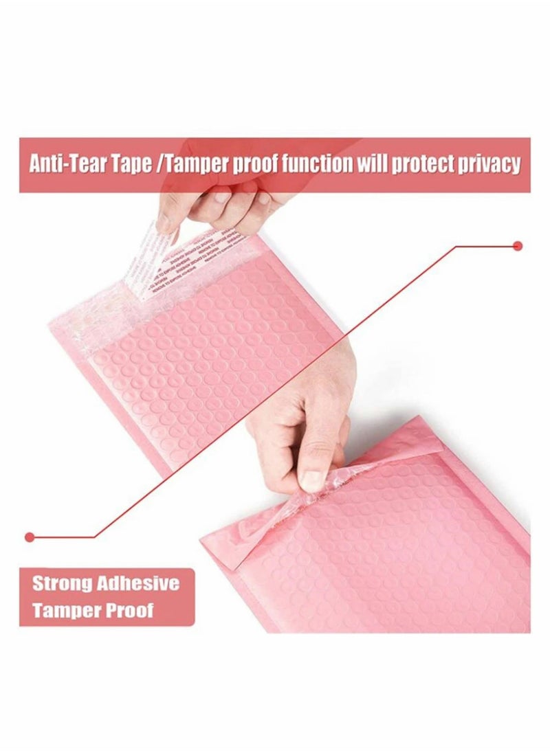 Generic 50pcs Self-Seal Bubble Out Bags Anti Static Bubble Bags Cushioning Wrap Pouch for Shipping,Storage and Moving (Pink, 20x15cm)  - Image 4