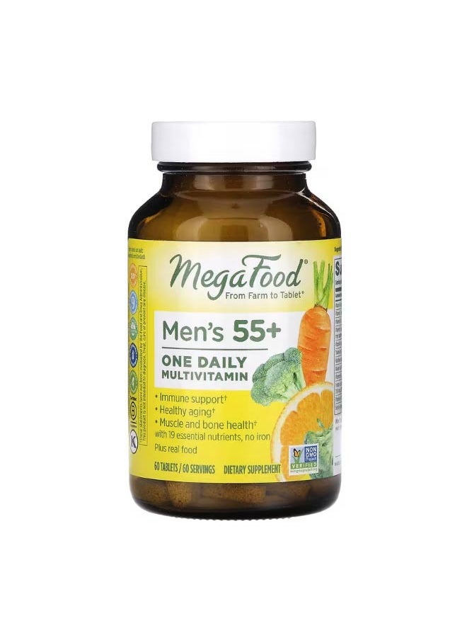 MegaFood Mens 55 One Daily Multivitamin 60 Tablets  - Image 1