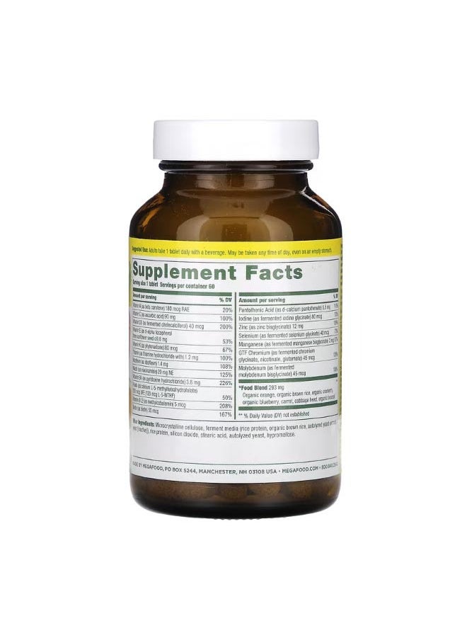 MegaFood Mens 55 One Daily Multivitamin 60 Tablets  - Image 2