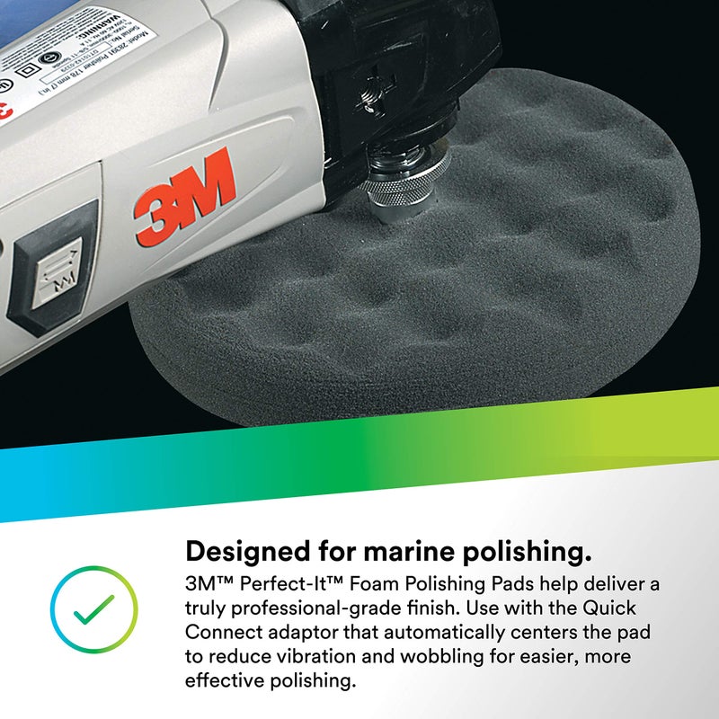 Perfect-It 3M Perfect-It Foam Compounding Pad, 05707, 8 in, Hook & Loop Grip, Double-Sided, Polish Pad for Automotive, Professional-Grade Finish - Image 5