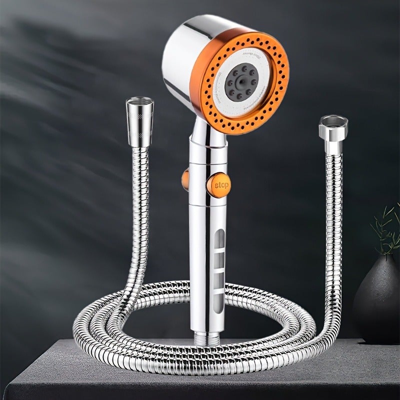 Handheld Shower Set with Adjustable Water Flow and Built-in Filter - Enhance Your Bathroom Experience