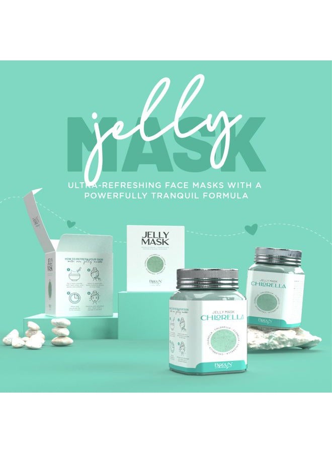 BRÜUN Jelly Mask Jar Chlorella Peel-Off Face Care Rubber Mask - A 23 fl oz Skin Care Moisturizing Gel Mask Jar Spa Set for Men, Women and Adults on Formal Gatherings and Events - Image 2