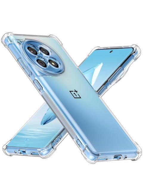 Case for OnePlus 12R 5G Clear Cover Transparent Soft Flexible TPU Slim Protection Case Lightweight Cover compatible for 1 + 12R