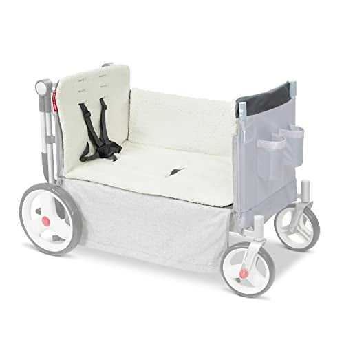 Radio Flyer بطانة عربة راديو فلاير كوزي شيربا بيج تناسب معظم العربات والعربات سهلة التركيب والإزالة بطانة شيربا ناعمة لعربة للراحة والدفء - Image 1