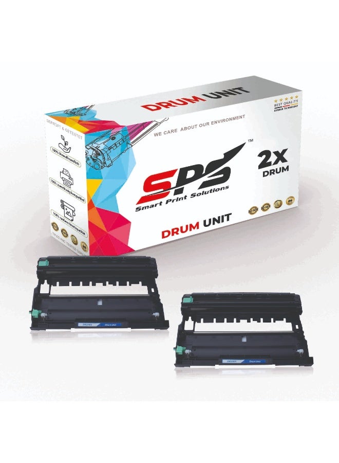 Smart Print Solutions SPS Compatible Drum Cartridges for Brother | DR-2405 | 2x Black | Yield upto 12,000 Pages - Image 1