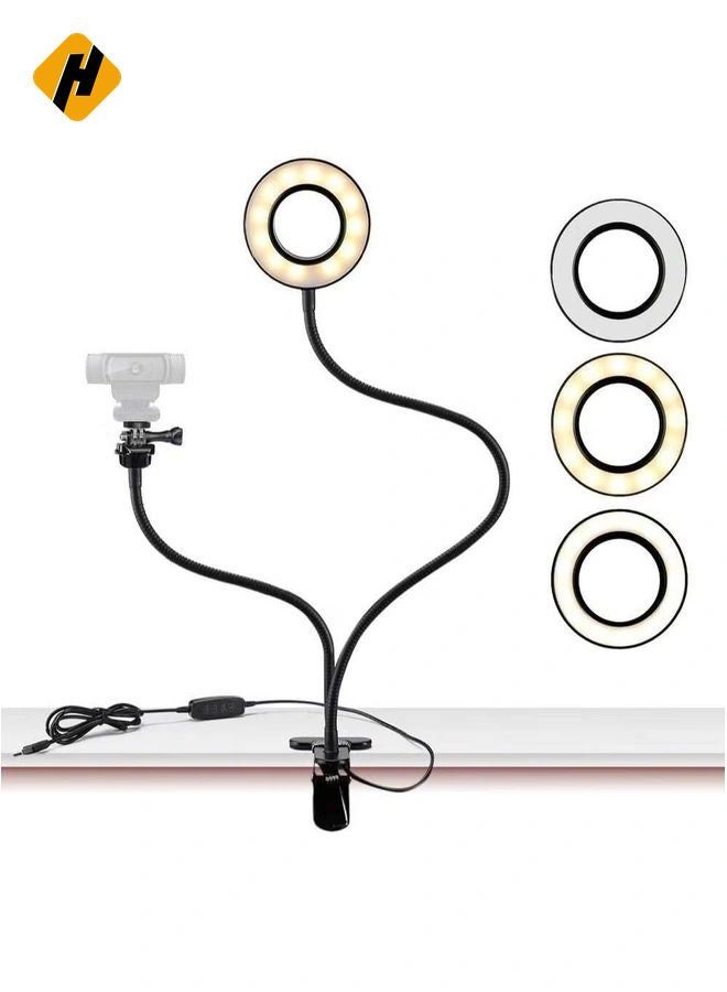 HuHa Light Stand for Live Stream Selfie Ring Light with Webcam Mount for Logitech C925e C922x  C930e C922 C930 C920  - Image 2