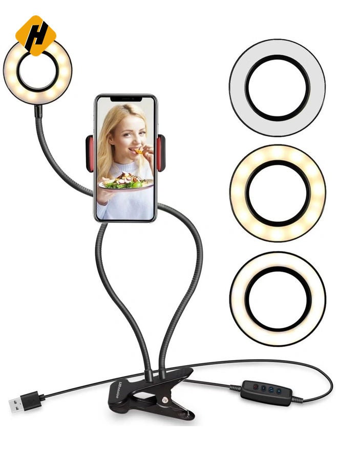 HuHa Light Stand for Live Stream Selfie Ring Light with Webcam Mount for Logitech C925e C922x  C930e C922 C930 C920  - Image 1
