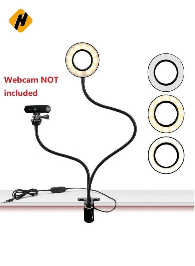 HuHa Light Stand for Live Stream Selfie Ring Light with Webcam Mount for Logitech C925e C922x  C930e C922 C930 C920  - Image 3