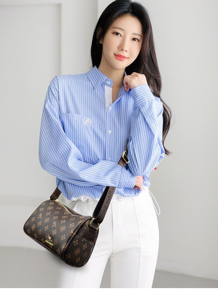Women'S Bag 2024 Bag Internet Red Printed Letter Pillow Bag All-Match Atmospheric Shoulder Bag - Image 5